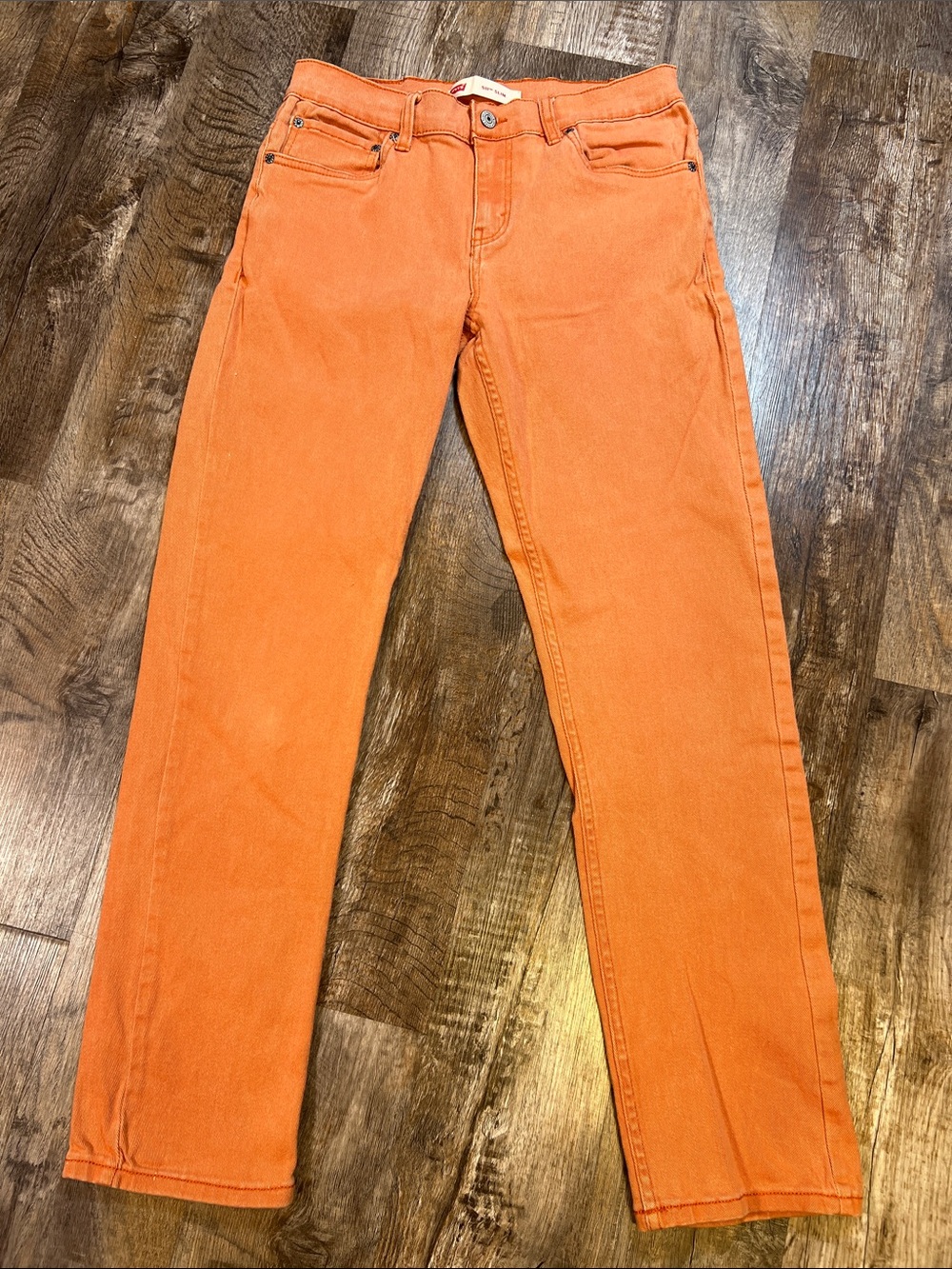 Levi's Orange Straight Jeans